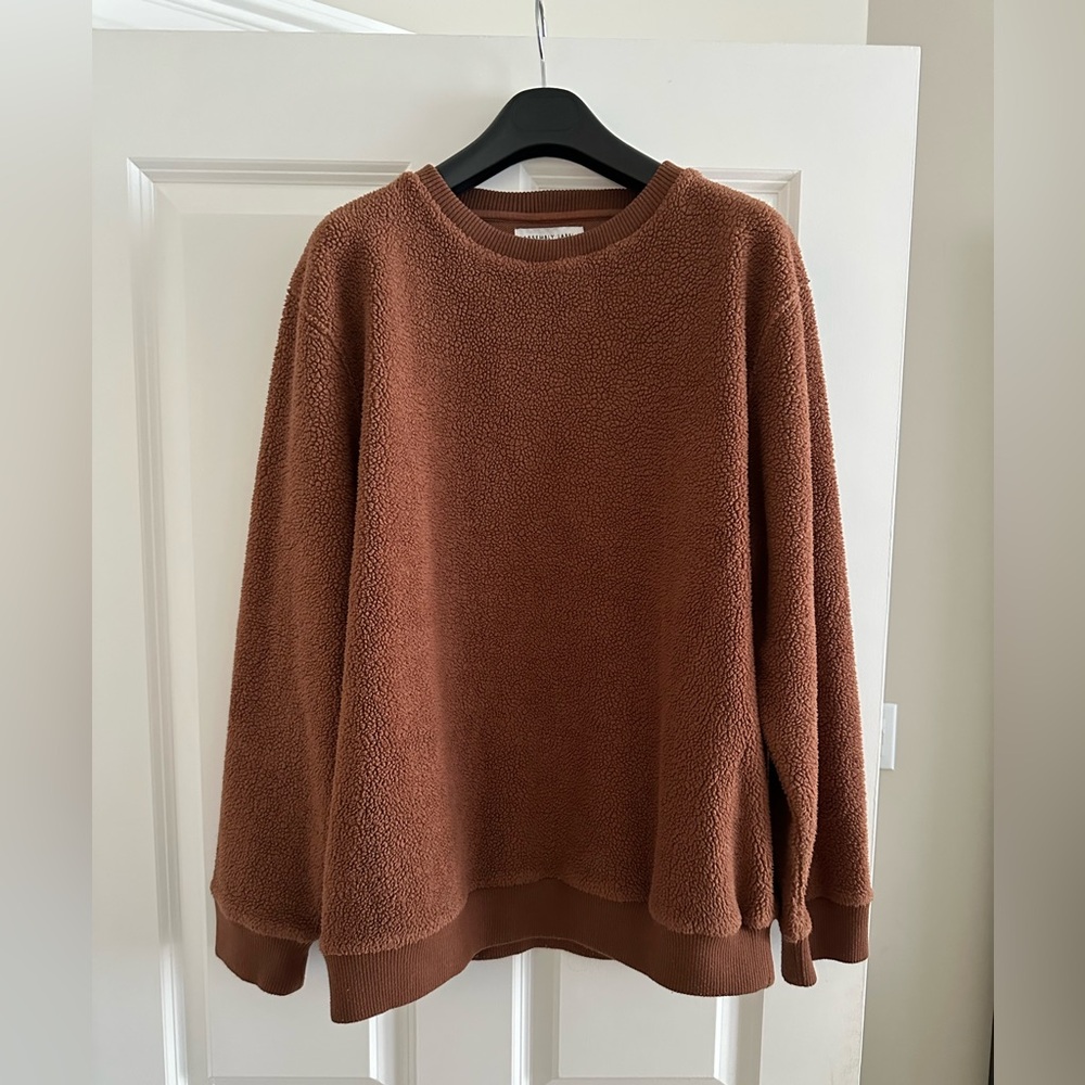 Assembly Label Chocolate Brown Fleece Pullover